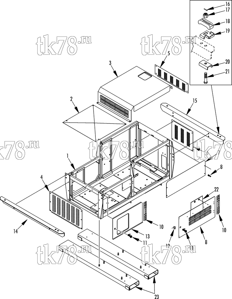 Каталог запчастей для Thermo King SGCM 3000 STRUCTURAL COMPONENTS