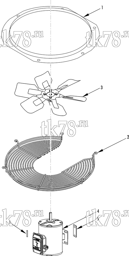 Каталог запчастей для Thermo King TE11-M5 CONDENSER FAN GROUP