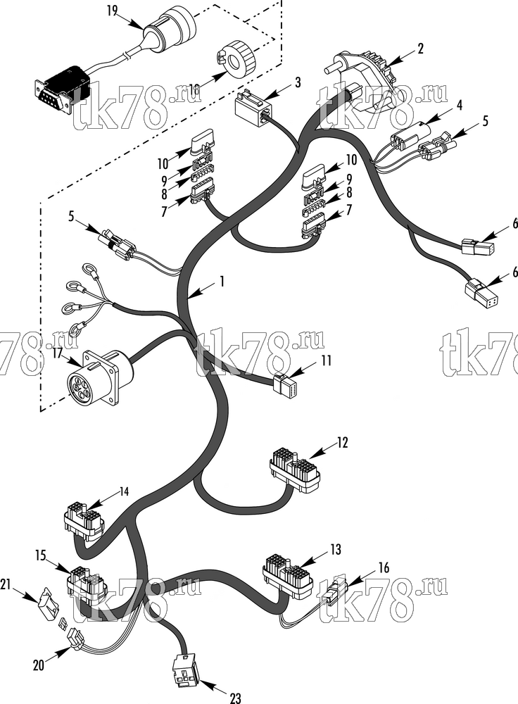 Каталог запчастей для Thermo King TE11-M5 MAIN HARNESS - IntelligAIRE II