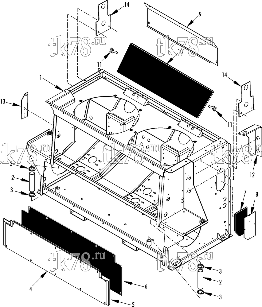 Каталог запчастей для Thermo King TE11-M5 STRUCTURAL COMPONENTS