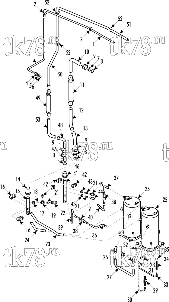 Каталог запчастей для Thermo King  TUBES - INSIDE
