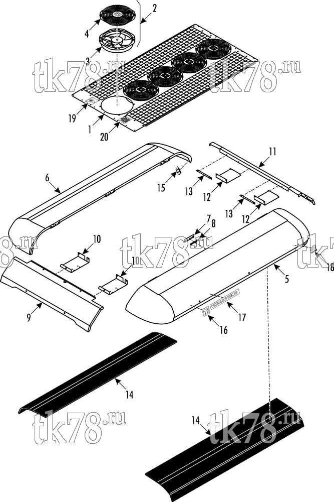 Каталог запчастей для Thermo King  COVER - WIDE