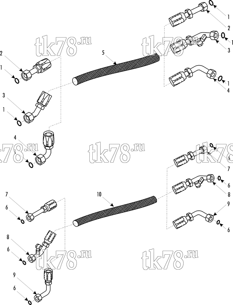 Каталог запчастей для Thermo King  HOSE & FITTINGS KIT FOR X COMPRESSOR