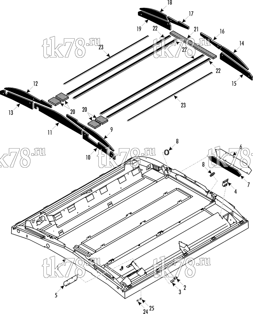 Каталог запчастей для Thermo King  EVAPORATOR BASE COMPONENTS (3/02 & After)