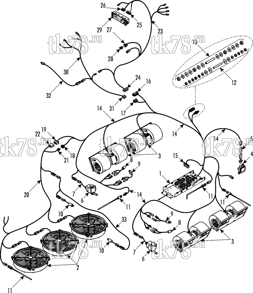 Каталог запчастей для Thermo King MRT-III Split ELECTRICAL COMPONENTS