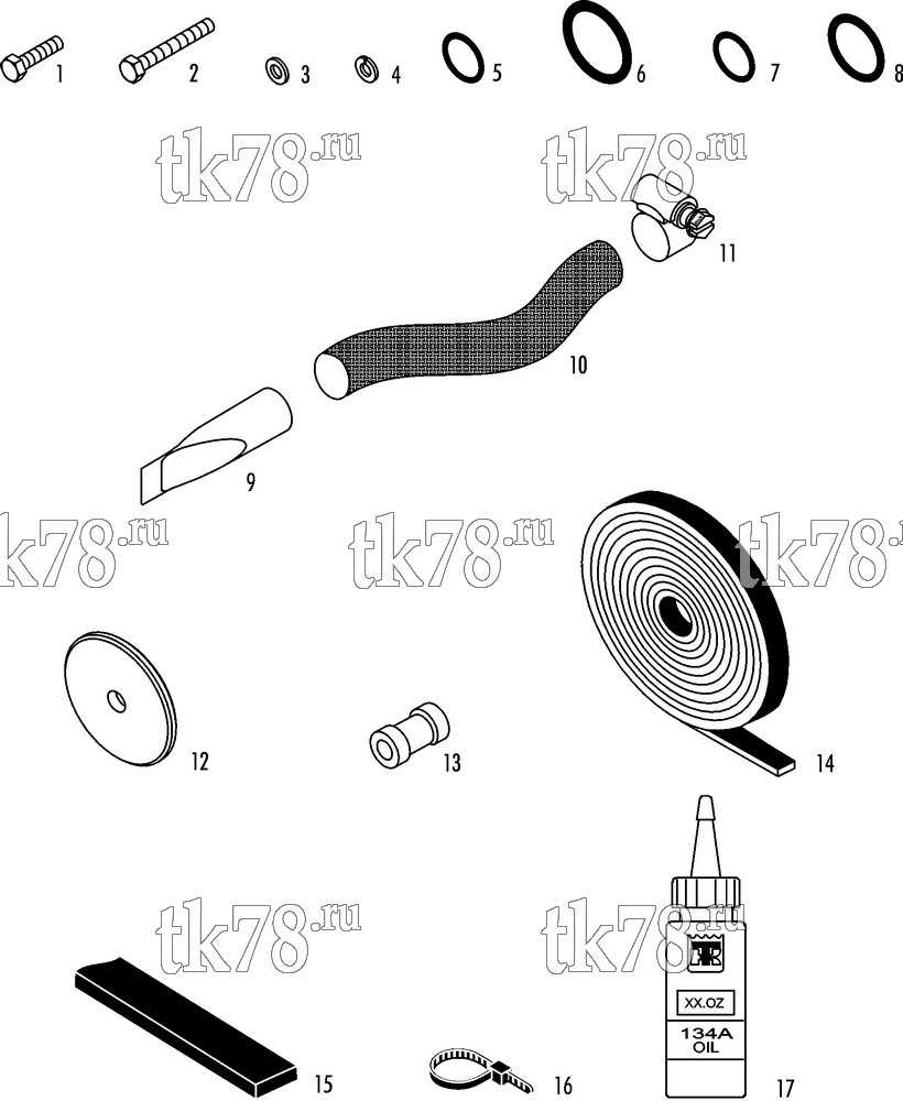 Каталог запчастей для Thermo King MRT-III Split INSTALLATION COMPONENTS (880094)