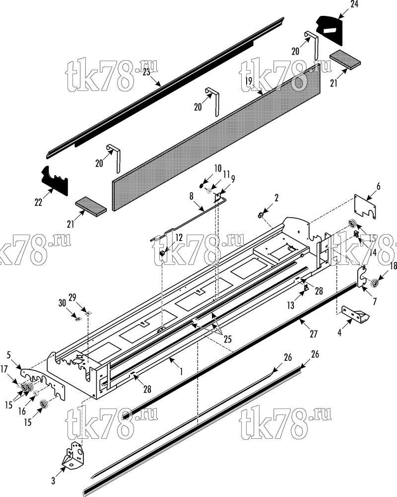 Каталог запчастей для Thermo King ATHENIA S805 N Citelis EVAPORATOR BASE 2