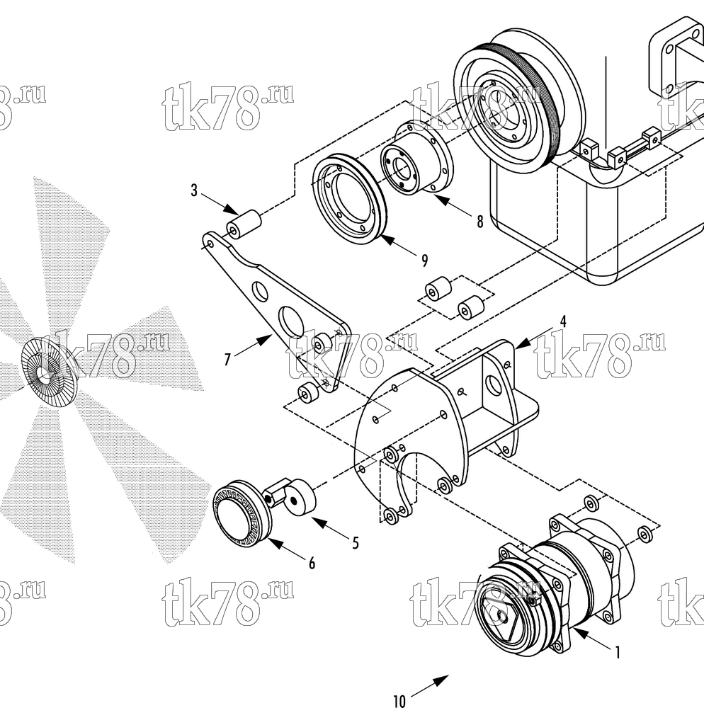 Каталог запчастей для Thermo King  DRIVE KIT (MAN TG-L, 12140438)