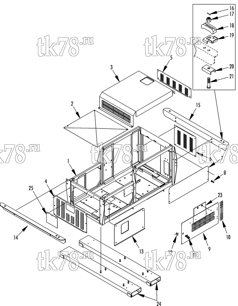 Каталог запчастей для Thermo King SGCM 3000 Maersk STRUCTURAL COMPONENTS