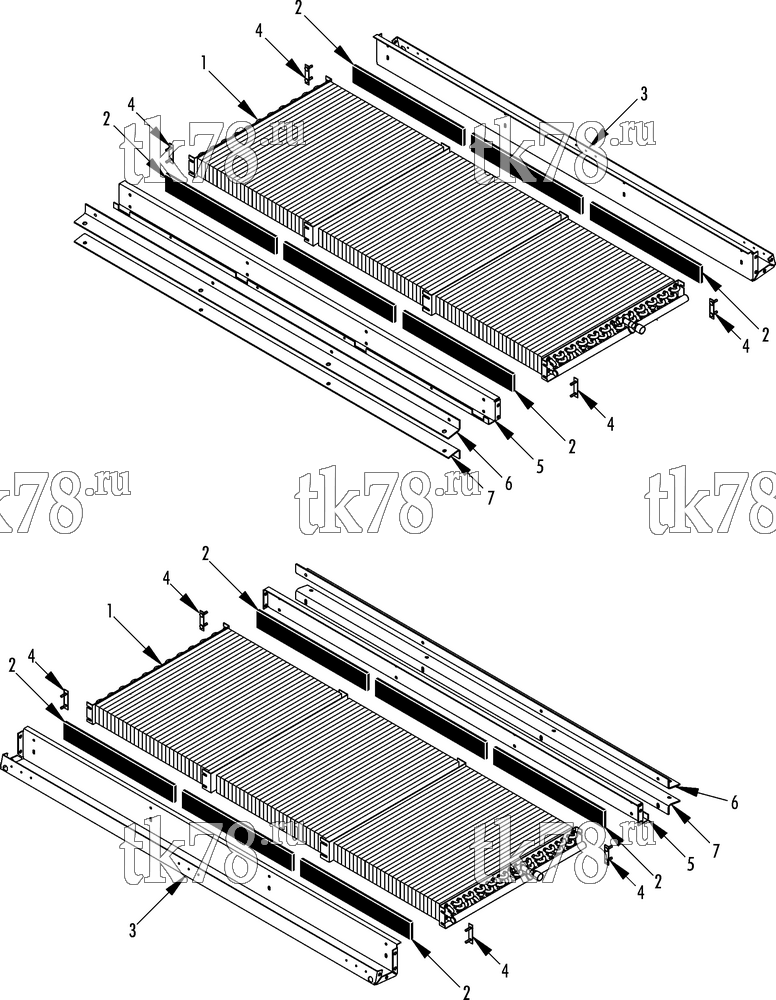 Каталог запчастей для Thermo King LRT-SP M5 1004 (900273) CONDENSER MOUNTING COMPONENTS