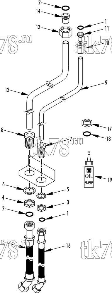 Каталог запчастей для Thermo King LRT-SP M5 1004 (900273) COMPRESSOR HOSE CONNECTIONS