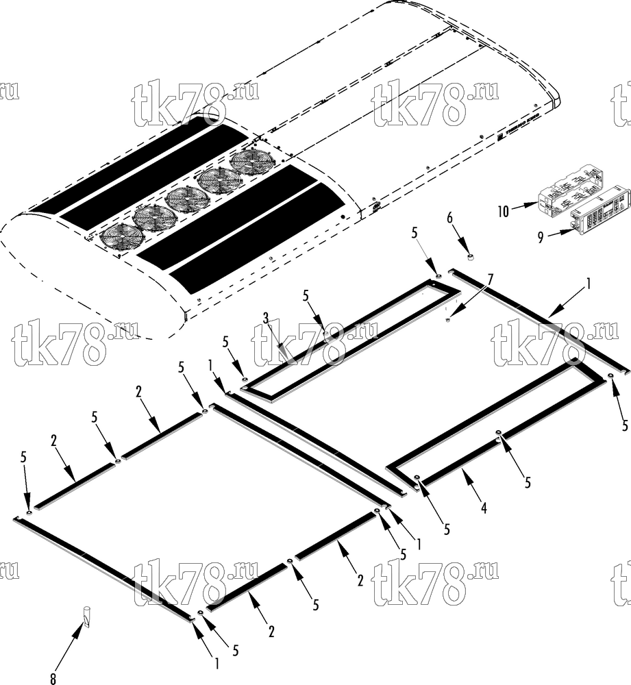 Каталог запчастей для Thermo King LRT-HP M6 1000 (900273) UNIT GASKETS & DISPLAY