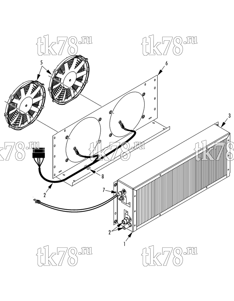 Каталог запчастей для Thermo King  UNDERMOUNT CONDENSER (S20, 24V)