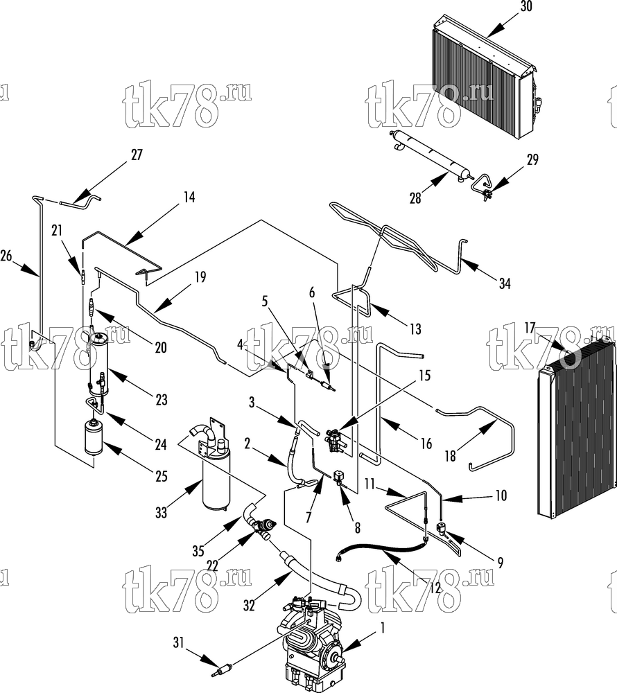 Каталог запчастей для Thermo King SLX 400 Complete REFRIGERATION COMPONENTS SLX with ETV (before 5/10)