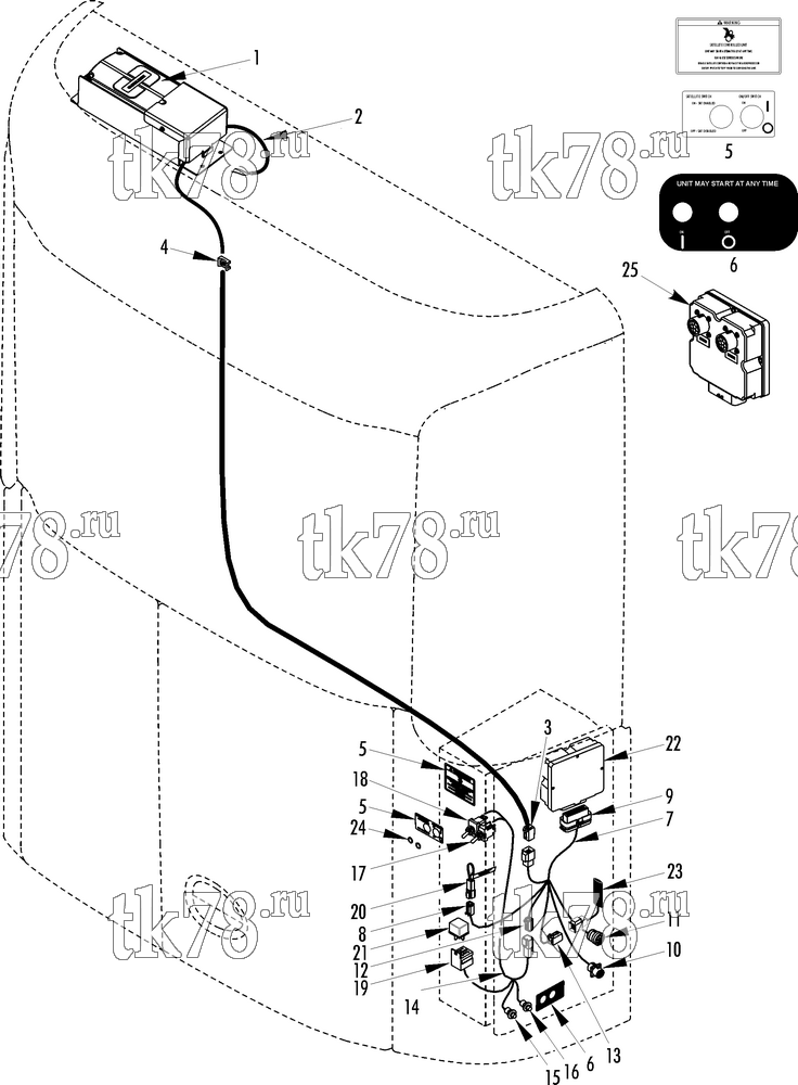 Каталог запчастей для Thermo King Telematics Products TRAC-KING SATELLITE 2-WAY TRAILER (Up-VI, 701312)