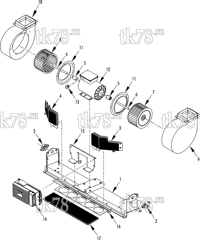 Каталог запчастей для Thermo King AT15-M13 EVAPORATOR BLOWER