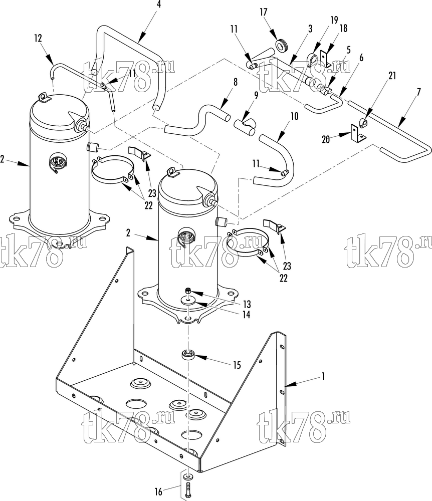 Каталог запчастей для Thermo King REH-M5 COMPRESSOR REFRIGERATION