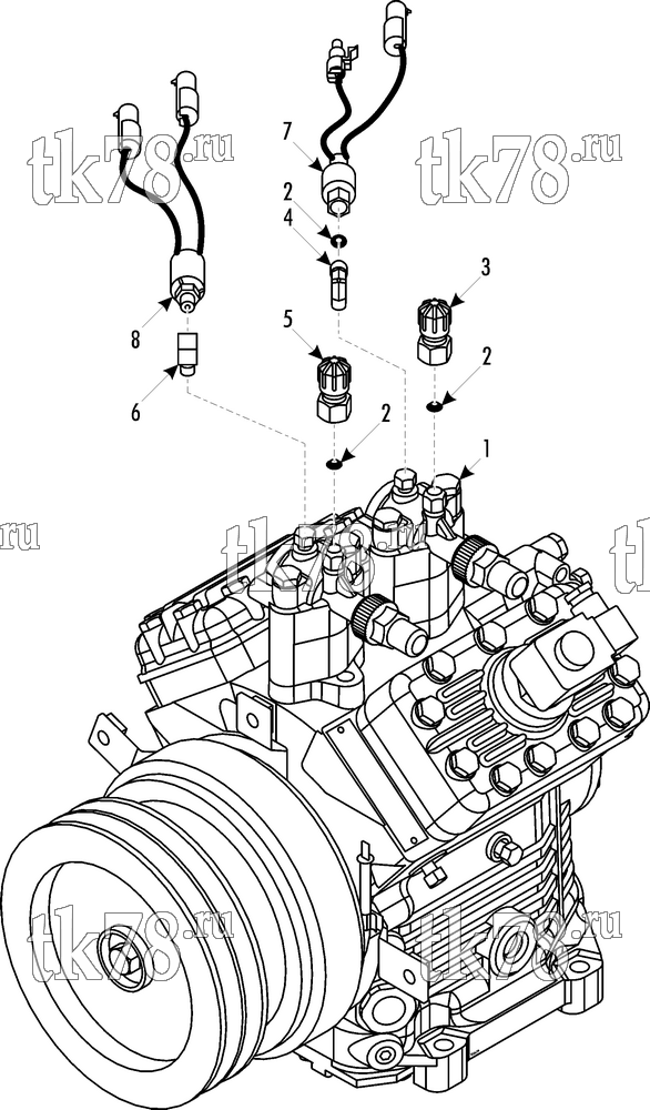 Каталог запчастей для Thermo King ATHENIA S805 N Citelis COMPRESSOR GROUP (KIT 701065)