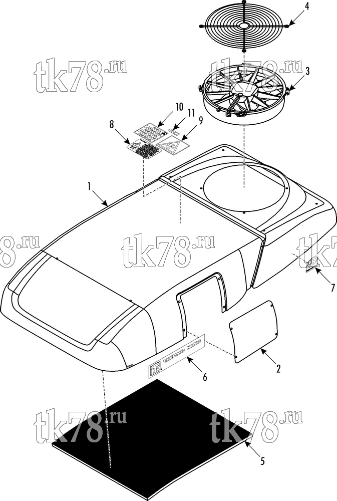 Каталог запчастей для Thermo King SR-10R COVER