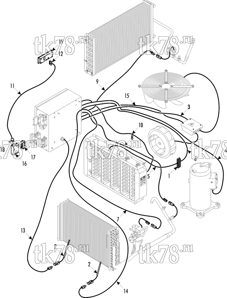 Каталог запчастей для Thermo King RAC 60 MEL ELECTRICAL COMPONENTS