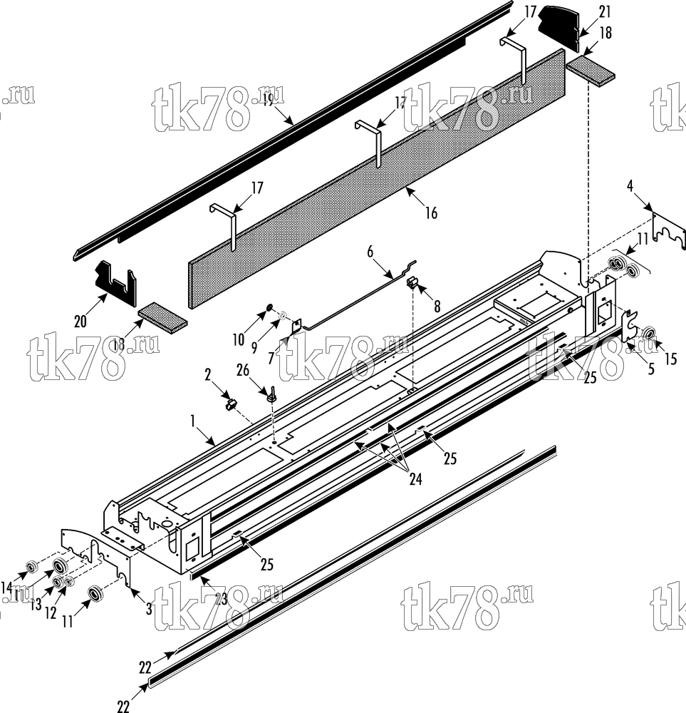 Каталог запчастей для Thermo King ATHENIA E800 1004 Wabco EVAPORATOR BASE 2