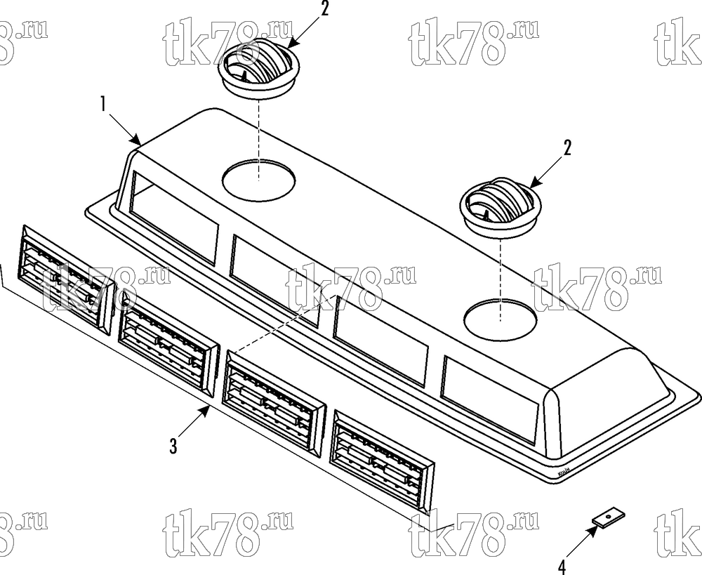 Каталог запчастей для Thermo King ATHENIA Shuttle SR-250 1000, 1004 AIR PLENUM KIT