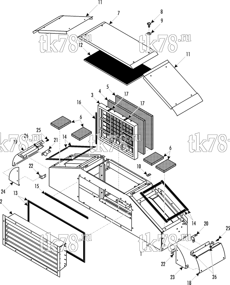 Каталог запчастей для Thermo King LRV-12T CFD FILTER UNIT