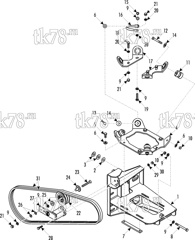 Каталог запчастей для Thermo King Bus Drive Kits DRIVE KIT 701166 - VOLVO B9R, X430