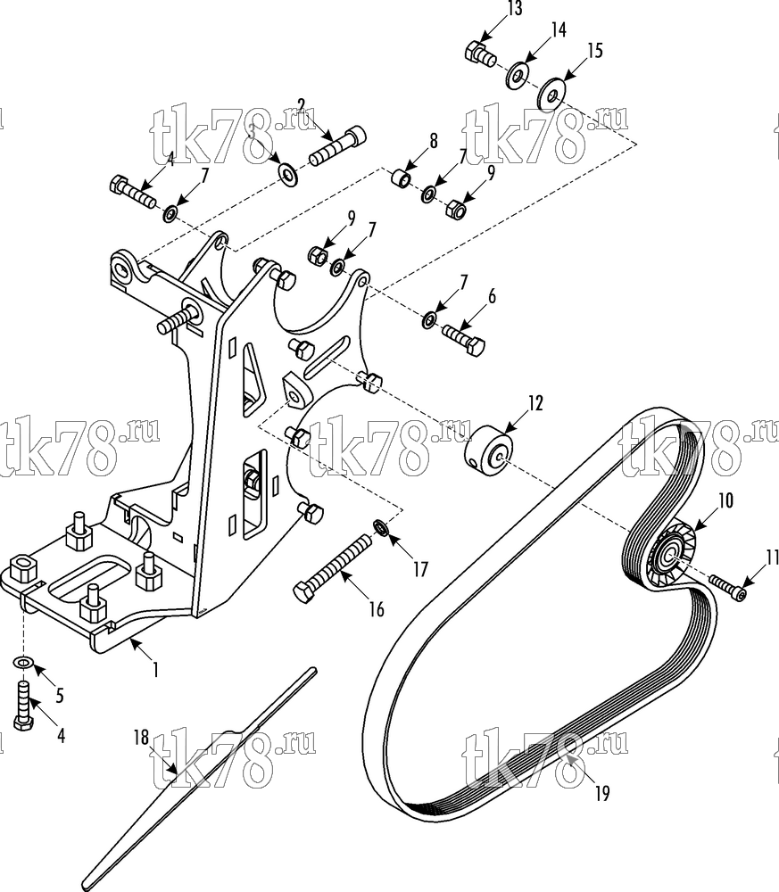 Каталог запчастей для Thermo King  DRIVE KIT 719103 - KAROSA ARES, 2xTM16