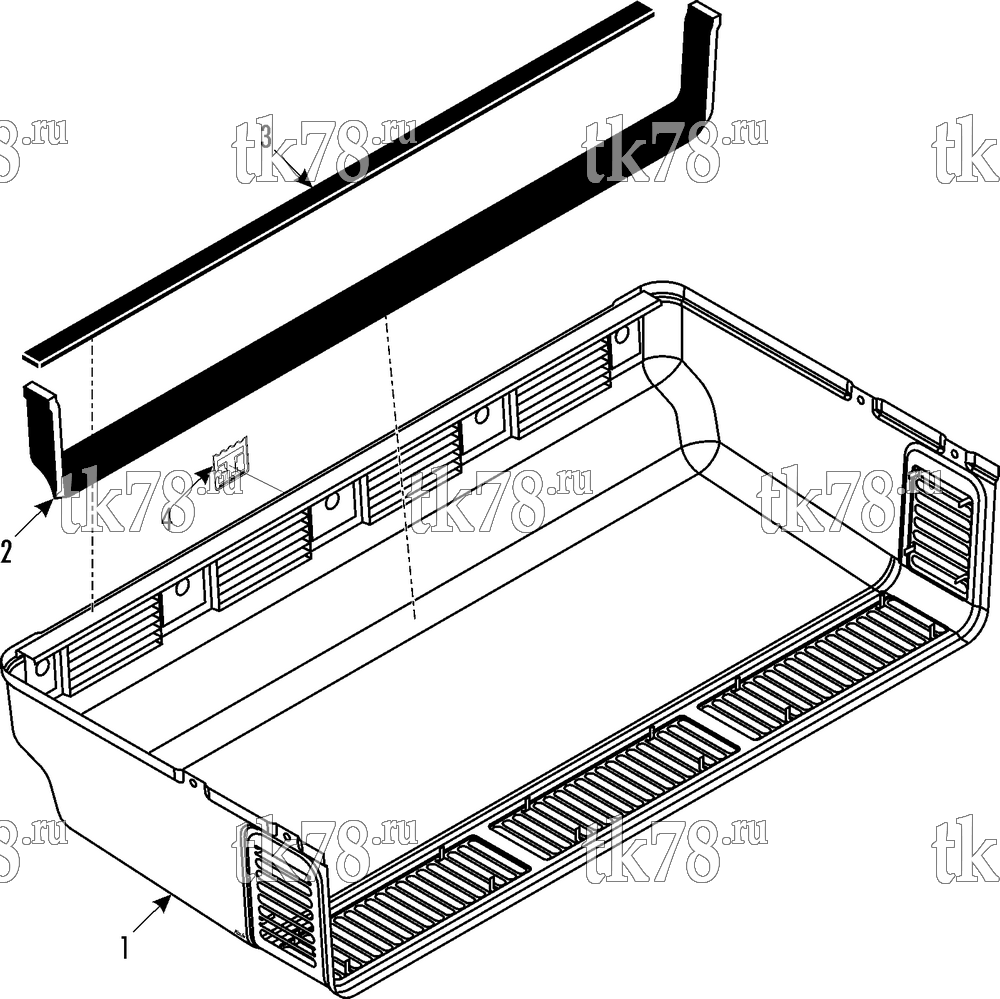 Каталог запчастей для Thermo King ShuttleAIRE S-30 EVAPORATOR COVER (S-30, 10/02 & After)