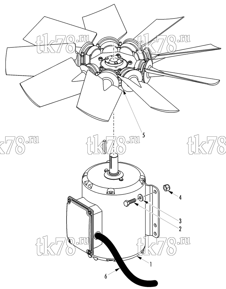 Каталог запчастей для Thermo King REH-M5 CONDENSER MOTOR/FAN