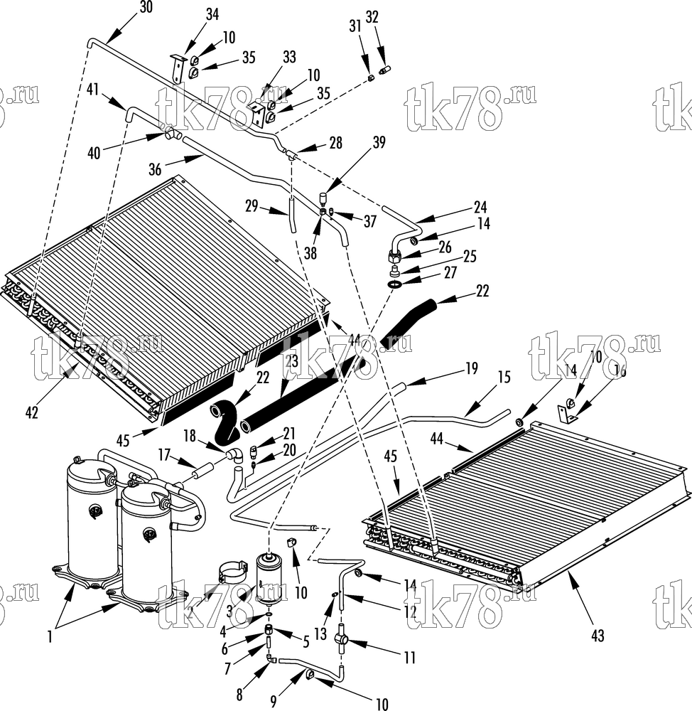 Каталог запчастей для Thermo King  CONDENSER REFRIGERATION (REH M5)