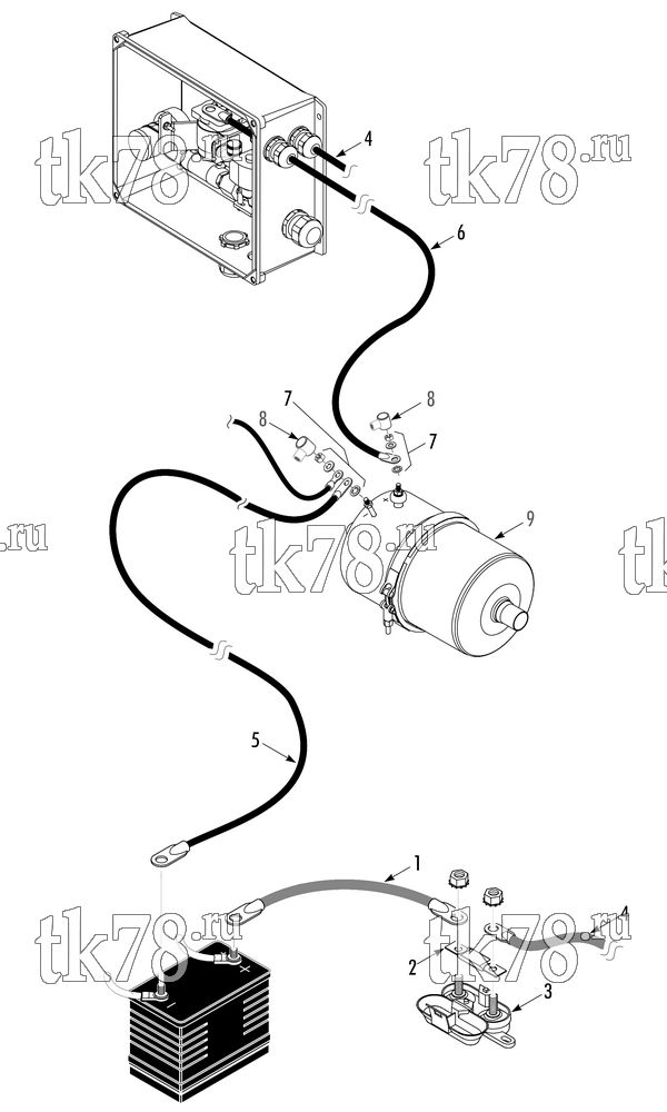 Каталог запчастей для Thermo King TriPac Tier 2 Engine (after 10/08) DPF CANISTER & CABLES