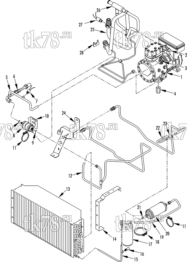 Каталог запчастей для Thermo King V-520 REFRIGERATION GROUP (V-520 20)