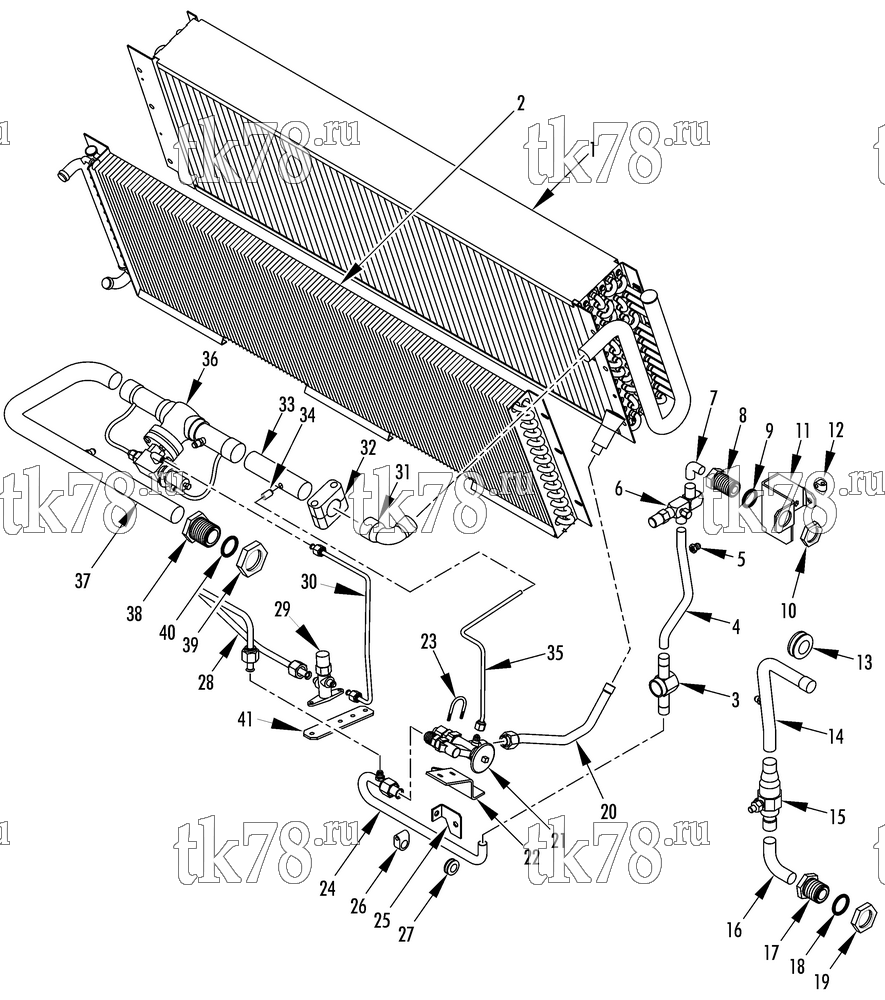 Каталог запчастей для Thermo King AT15-M6 REFRIGERATION - EVAPORATOR  (T11E)