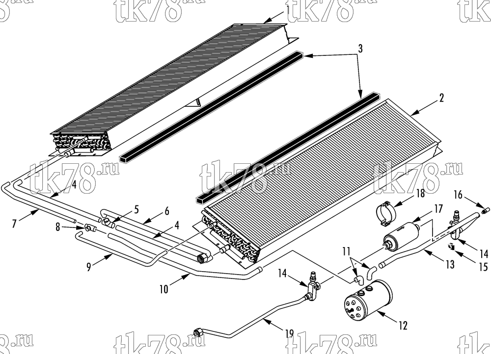 Каталог запчастей для Thermo King R5-M60 REFRIGERATION COMPONENTS - CONDENSER