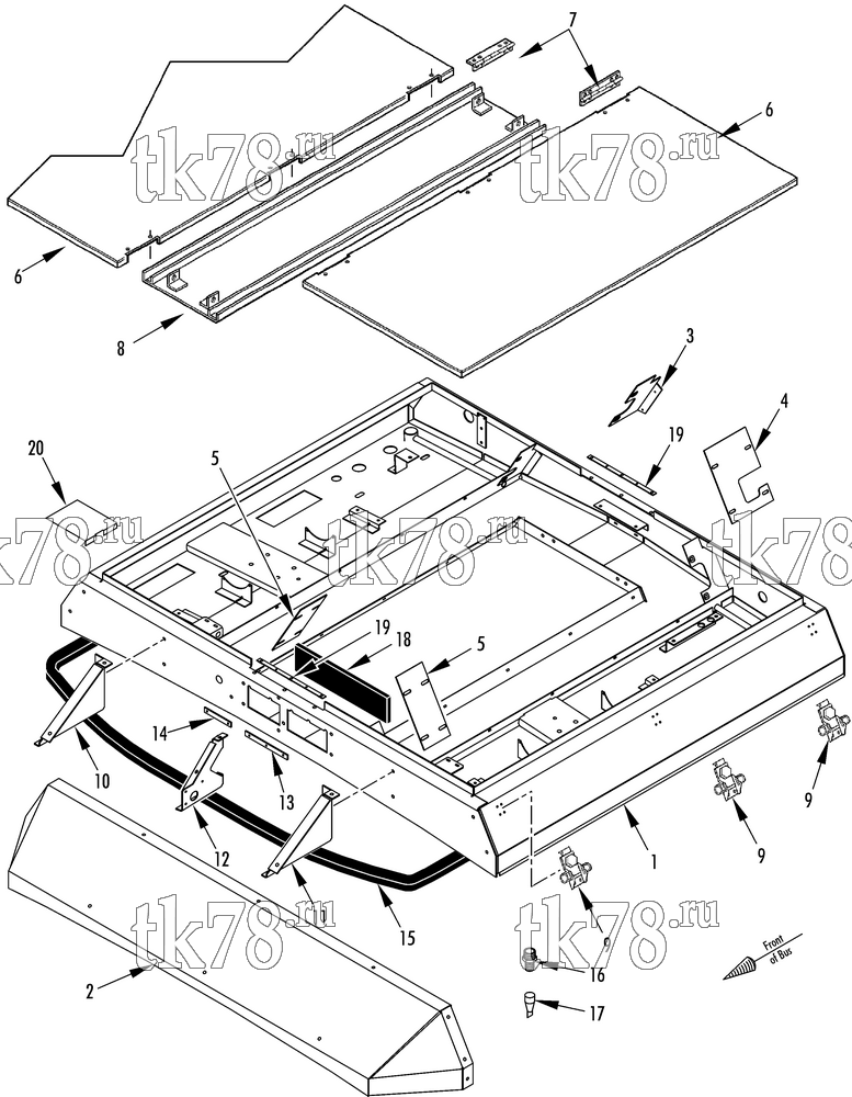 Каталог запчастей для Thermo King R5-M60 EVAPORATOR STRUCTURAL