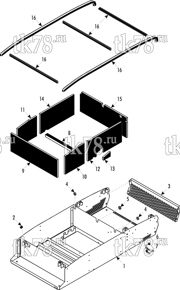 Каталог запчастей для Thermo King SR-10F FRAME & INSULATION