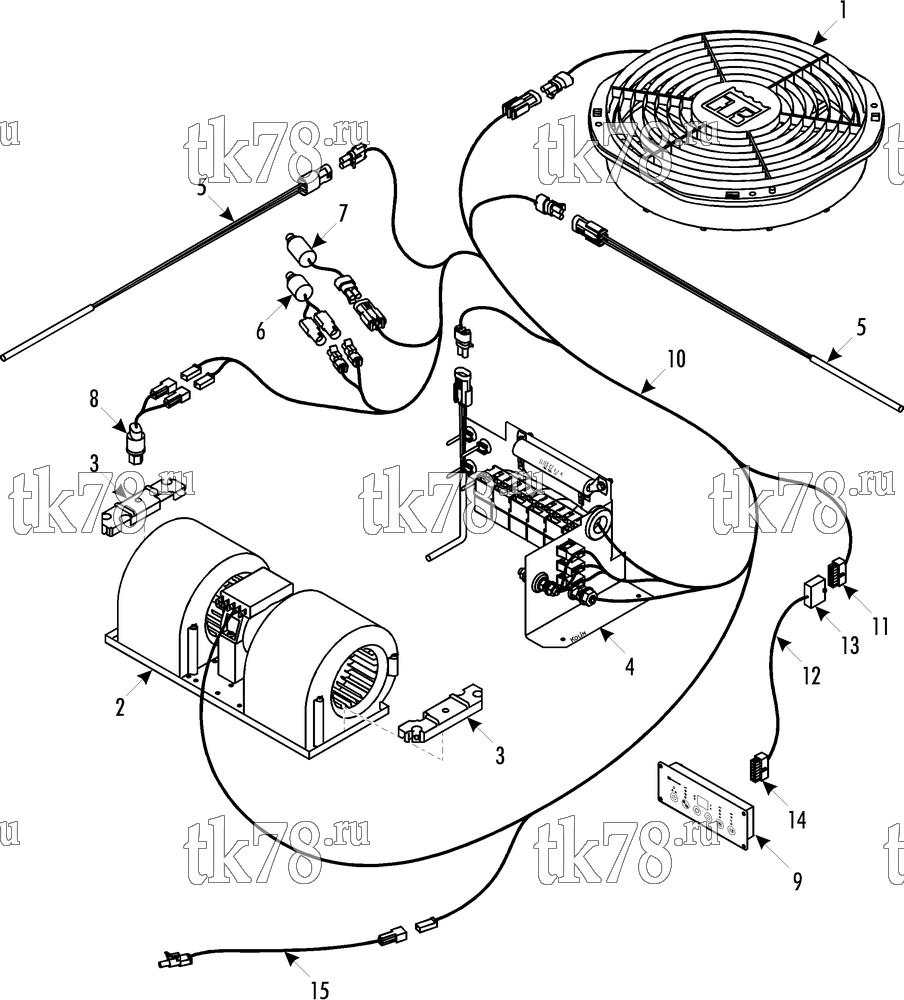 Каталог запчастей для Thermo King SR-10F ELECTRICAL COMPONENTS FOR CA I D