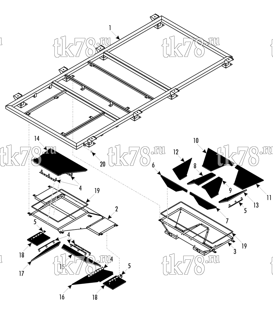 Каталог запчастей для Thermo King LRV-10T BOS HELPING FRAME