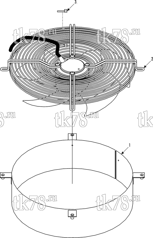 Каталог запчастей для Thermo King RAC 5.5 OIW FAN