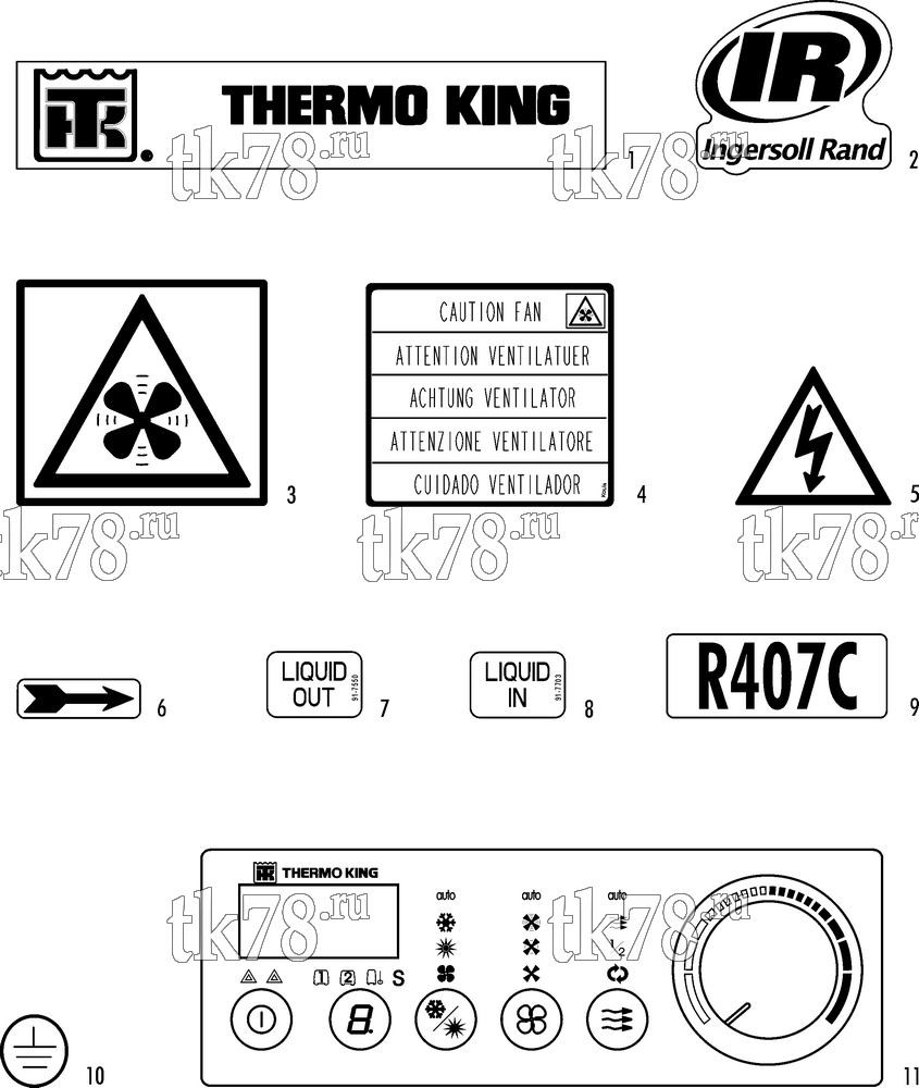 Каталог запчастей для Thermo King  NAMEPLATES