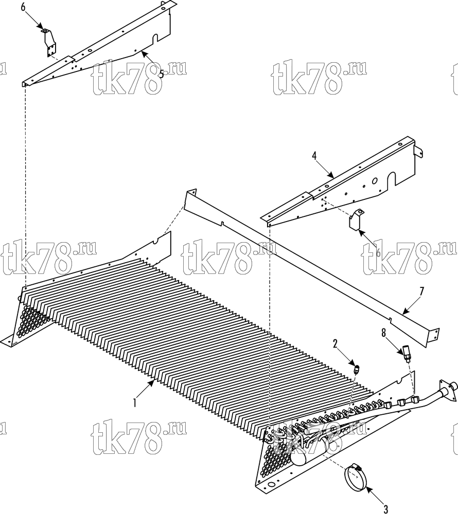 Каталог запчастей для Thermo King Shuttle SR 380 CONDENSER COIL