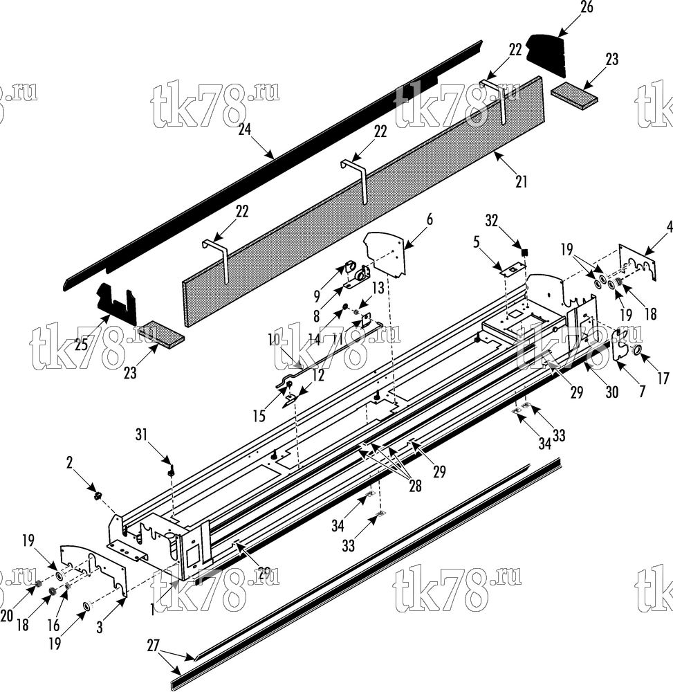 Каталог запчастей для Thermo King ATHENIA E800 for HESS (900826) Two Zones EVAPORATOR BASE 2