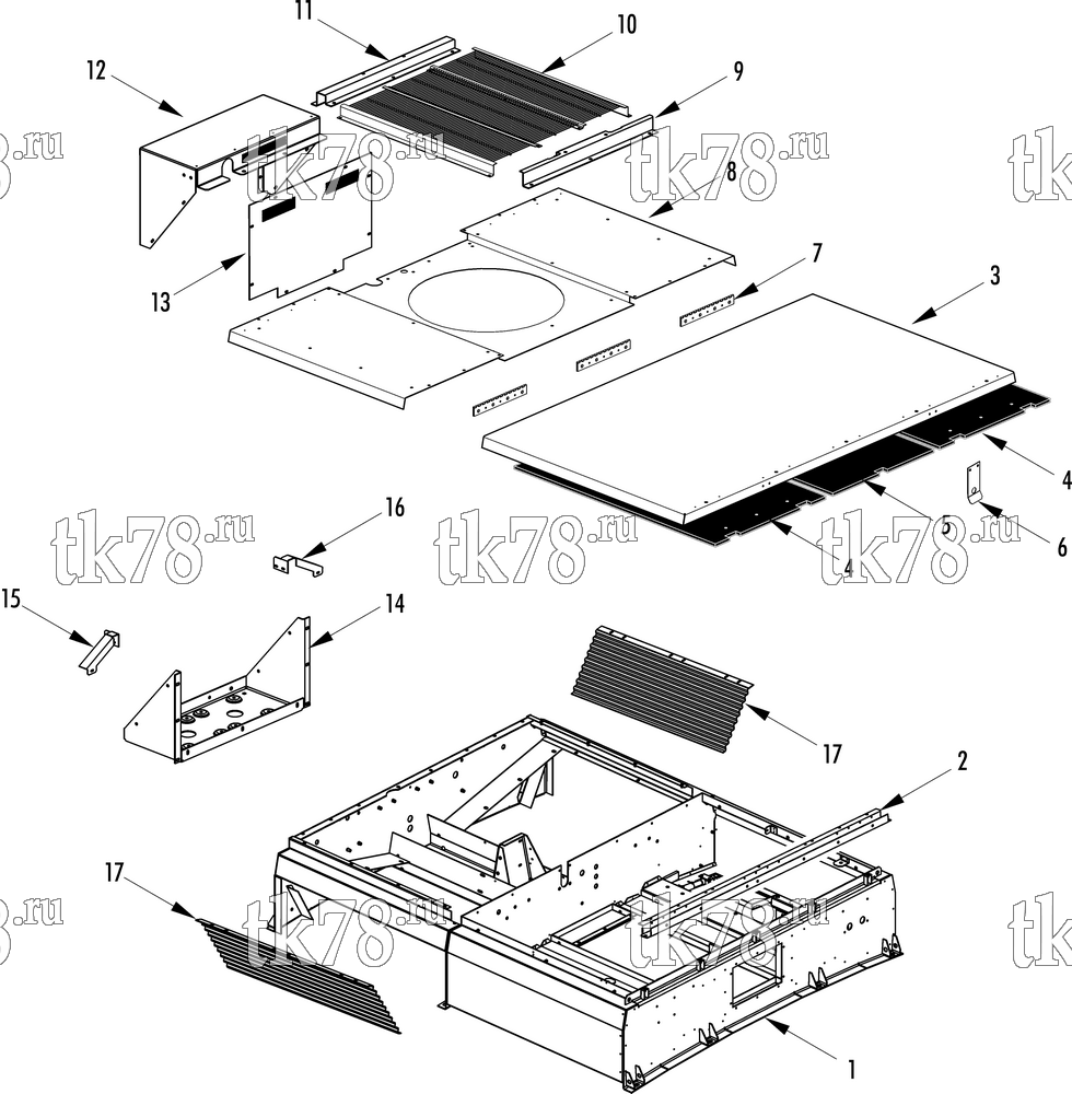 Каталог запчастей для Thermo King REH-M5 STRUCTURAL COMPONENTS