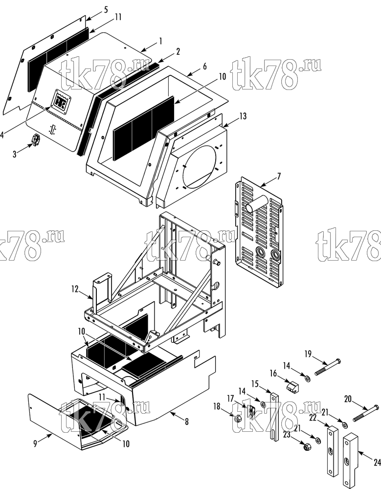 Каталог запчастей для Thermo King  COVERS & FRAME (10/08 & After)