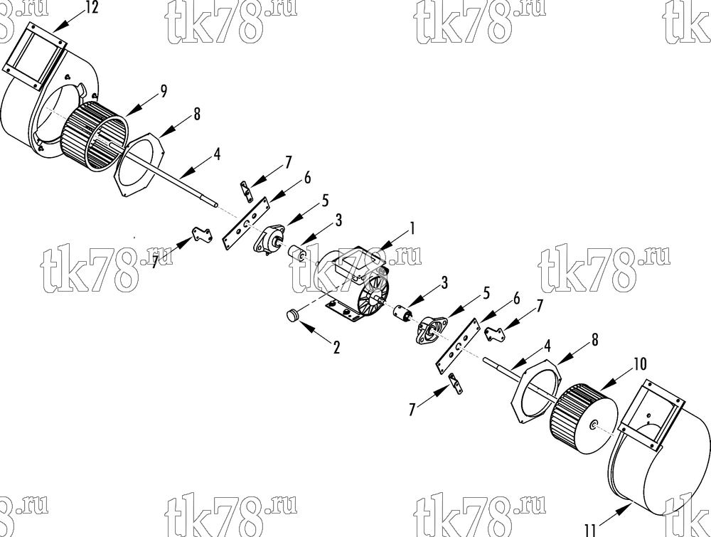 Каталог запчастей для Thermo King  EVAPORATOR BLOWER