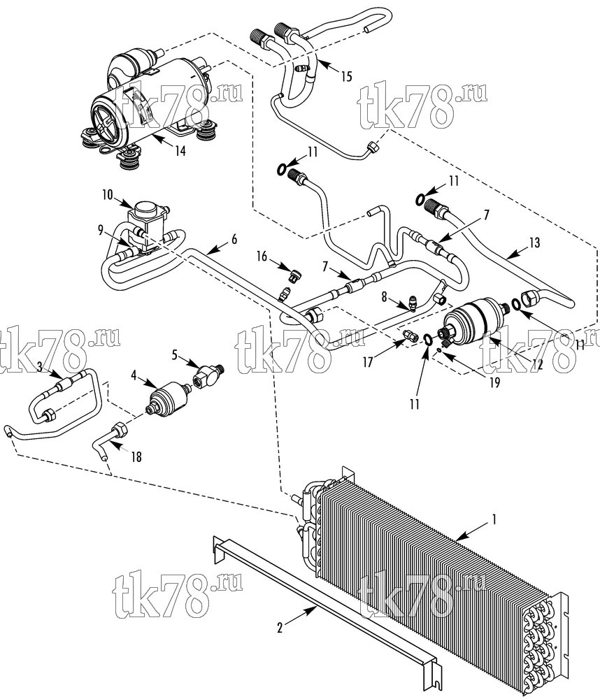 Каталог запчастей для Thermo King  REFRIGERATION CONDENSER (50)