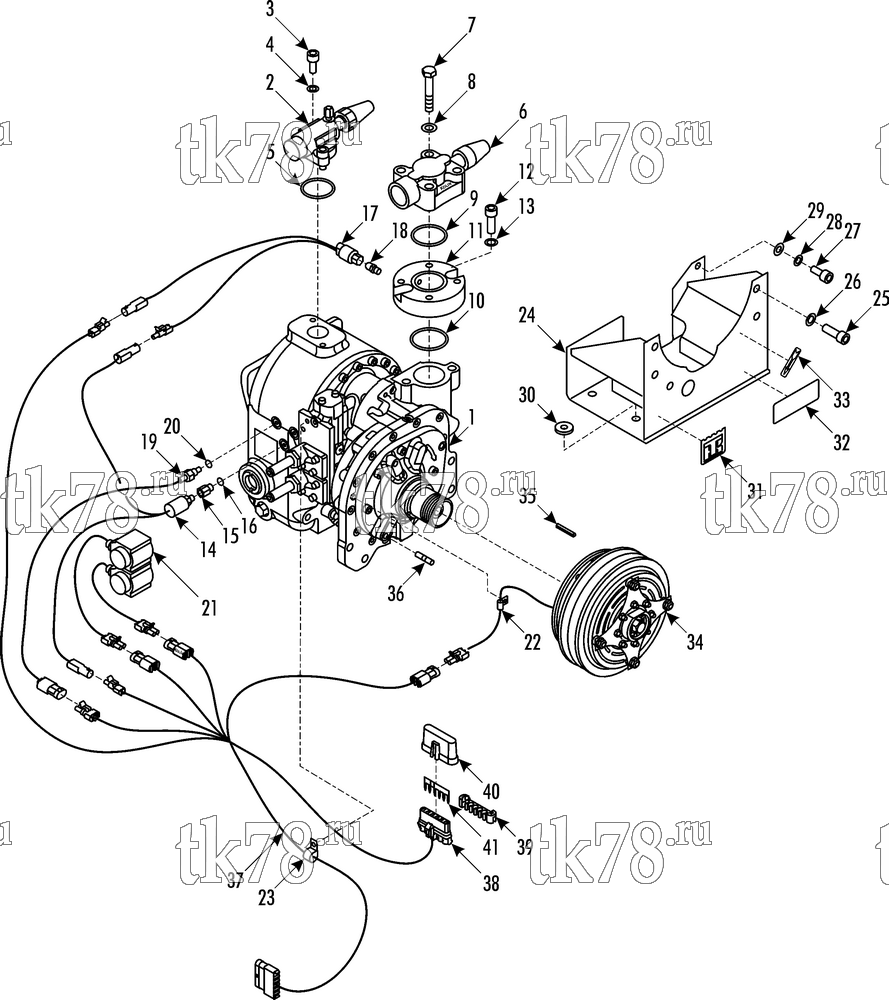 Каталог запчастей для Thermo King ASR-140 II PLUS IIB/AUS COMPRESSOR GROUP (KIT 700763, 701603)