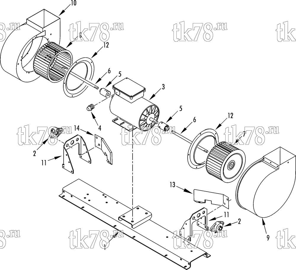 Каталог запчастей для Thermo King  EVAPORATOR BLOWER